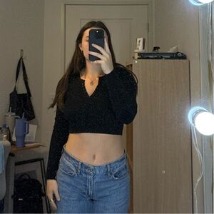 Princess Polly Black Knit Top